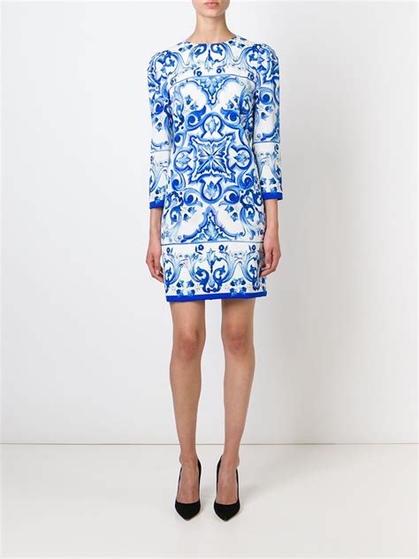 dolce gabbana tile print dress|dolce and gabbana dresses outlet.